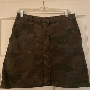Anthropologie Camo Skirt